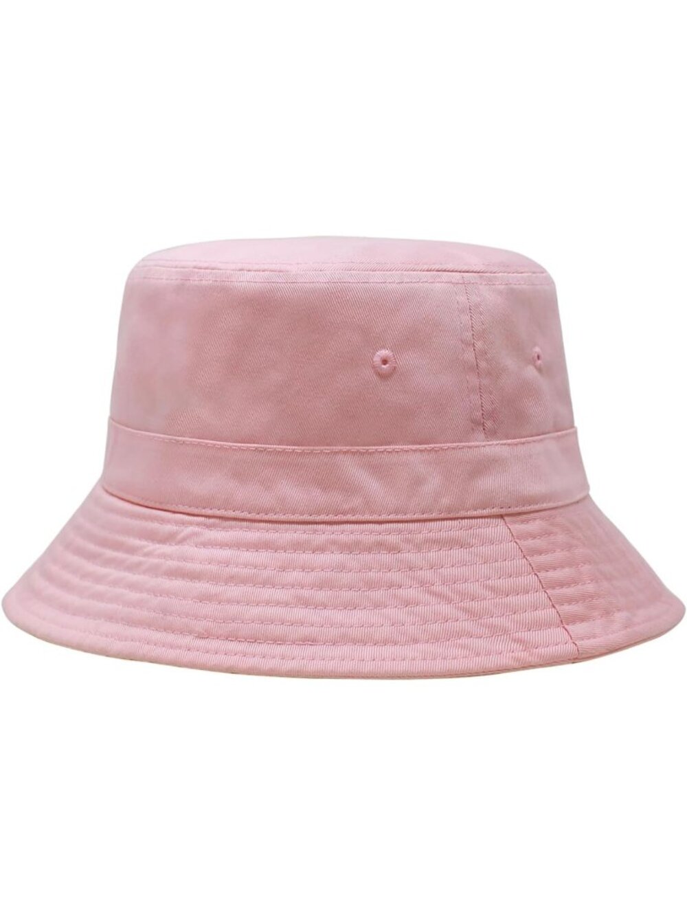 Unisex Light Pink Cotton Summer Sun Boonie Style Beach Golf Fishing Bucket Hat